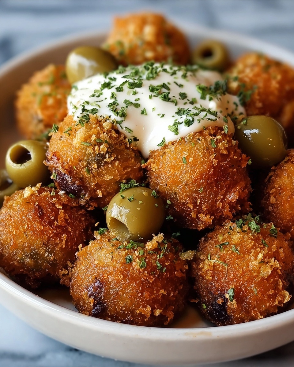 Fried Olives with Garlic Aioli Recipe - Recipe Image