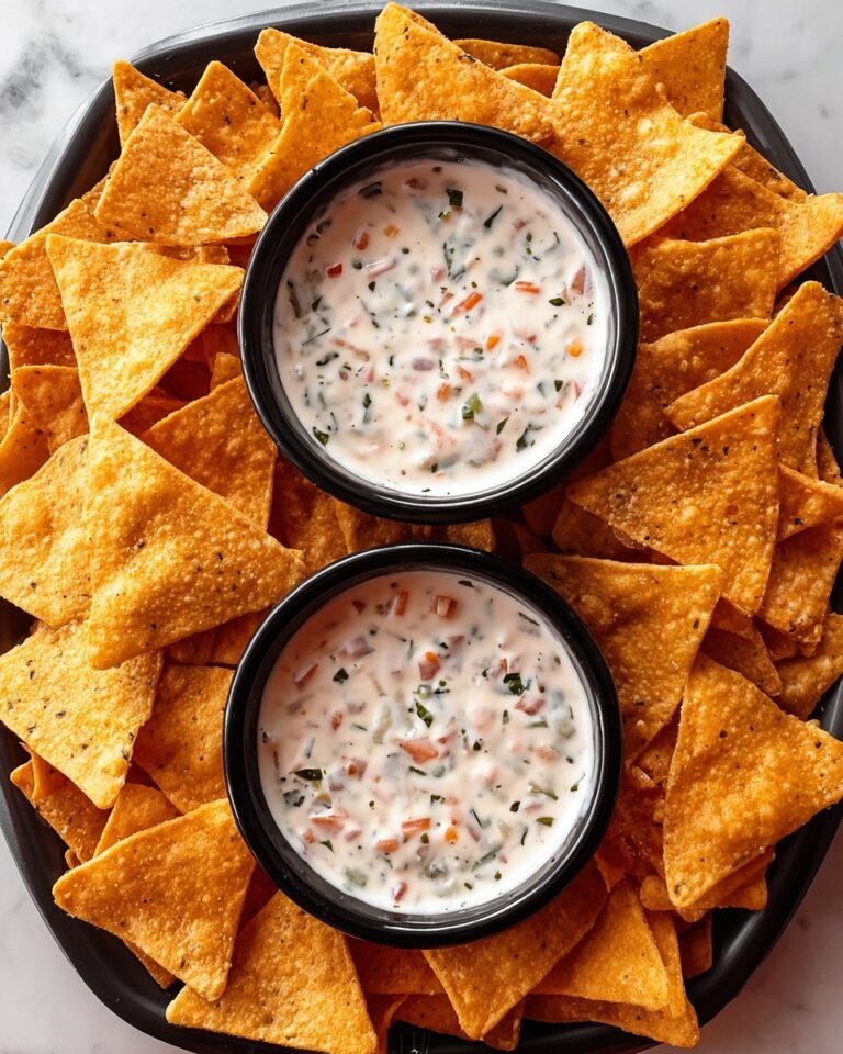 Nacho Triangles with Salsa-Ranch Dipping Sauce Recipe