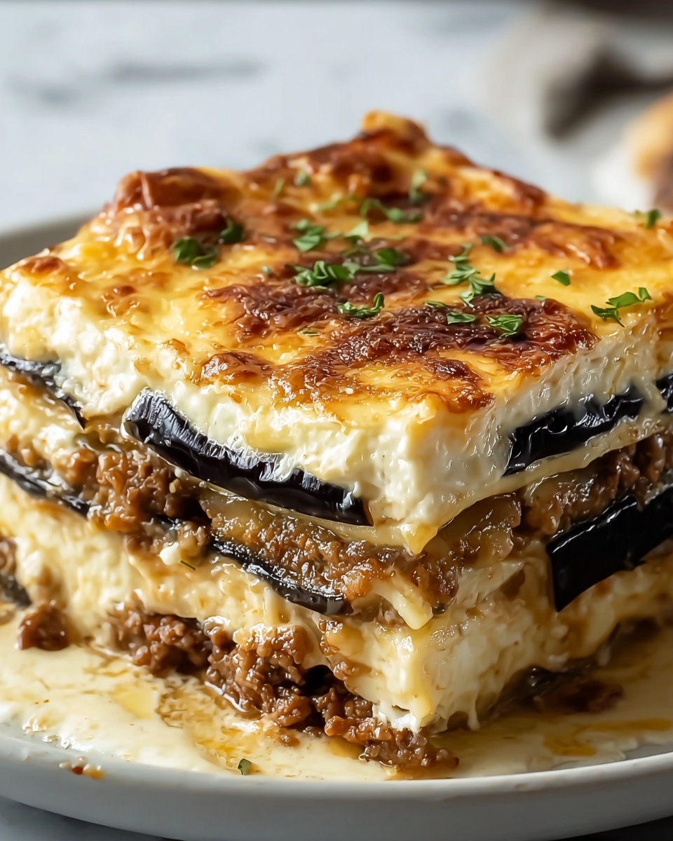 Classic Greek Eggplant Moussaka Recipe - Recipe Image