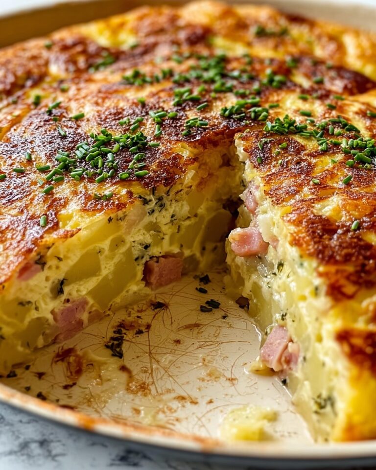 Spanish Tortilla-Inspired Quiche with Hashbrown Crust Recipe