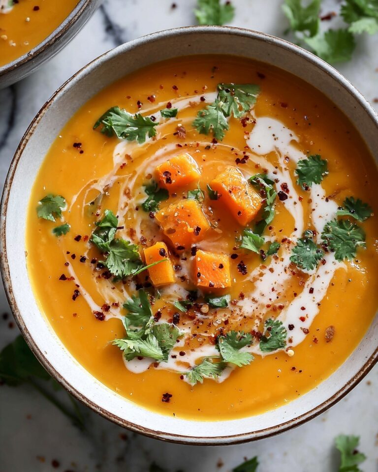 Spiced Butternut Squash and Sweet Potato Soup Recipe