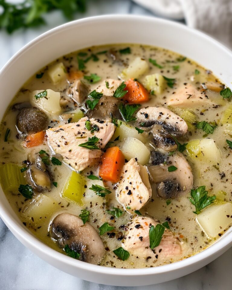 Easy Chicken, Mushroom & Leek Soup Recipe