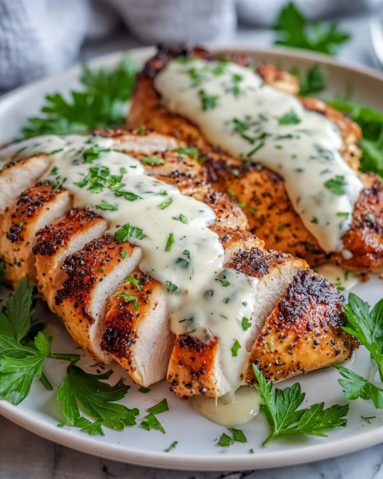 Juicy Baked Caesar Chicken with Parmesan Sauce Recipe