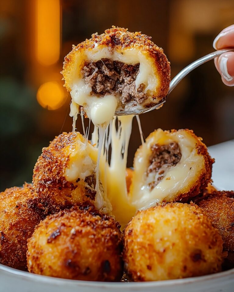 Fried Cheesy Ground Beef Balls Recipe