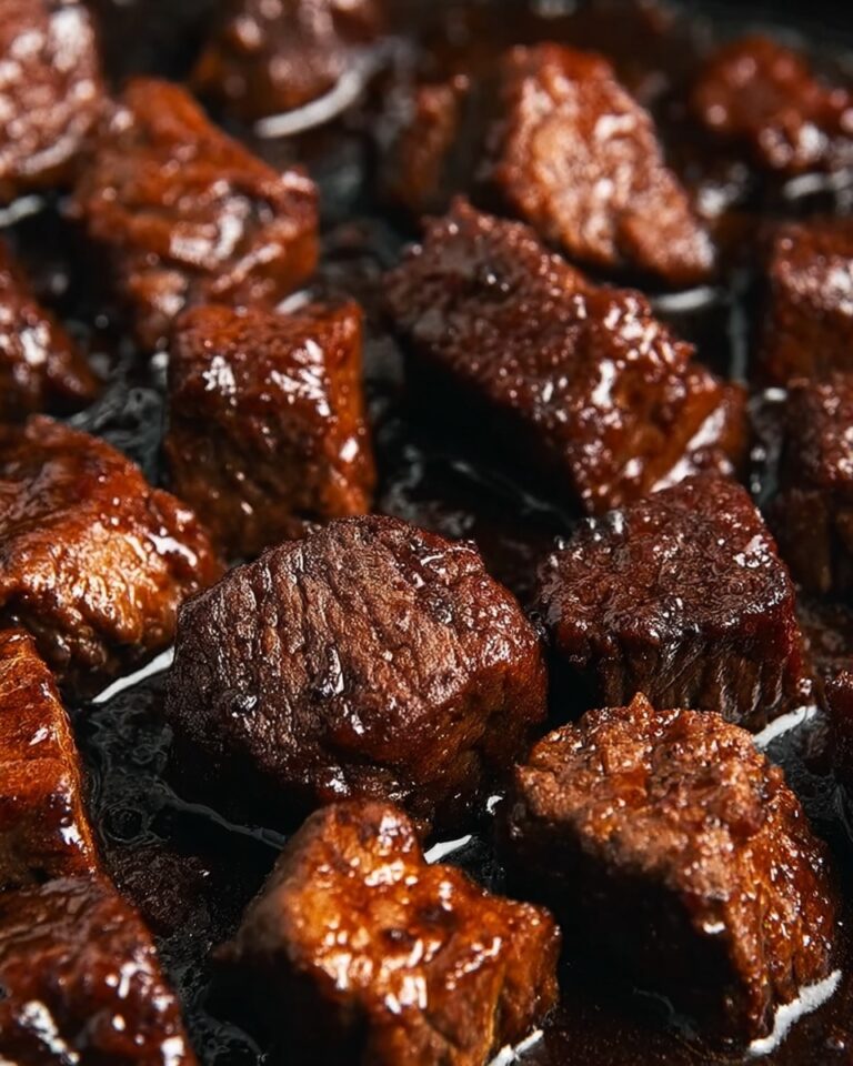 Air Fryer Tangy Honey BBQ Steak Bites Recipe