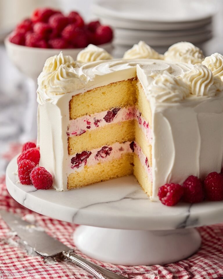 Raspberry Cake with Lemon Buttercream Recipe