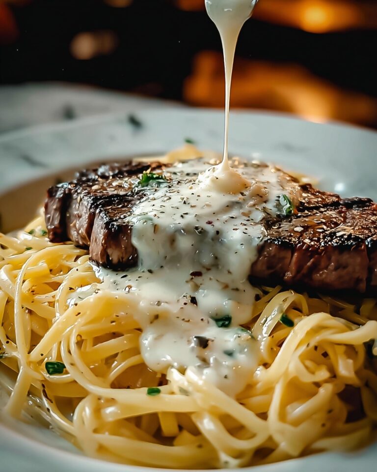 Gorgonzola Alfredo Steak Delight Recipe