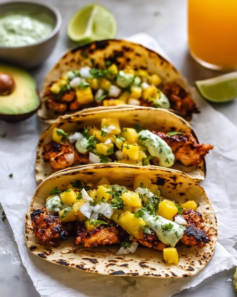 Crispy BBQ Salmon Tacos with Avocado Mango Salsa and Jalapeño Recipe