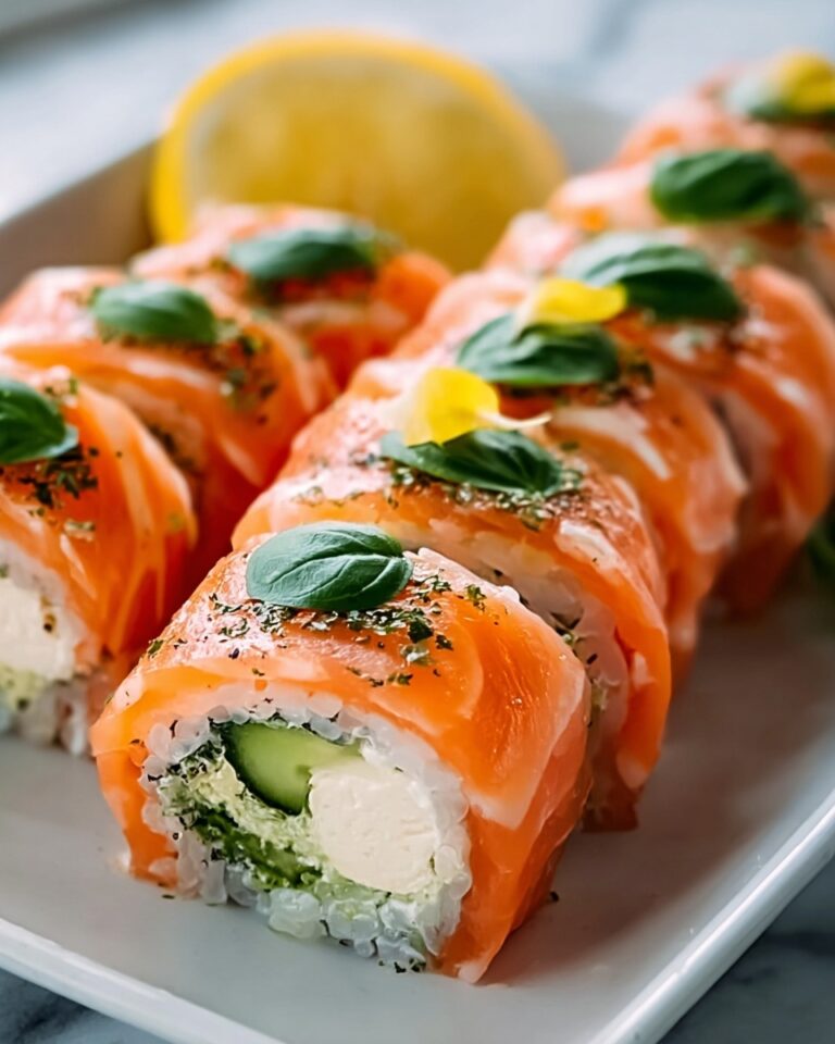 Lemon Basil Salmon Rolls with Asparagus and Warm Lemon Sauce Recipe