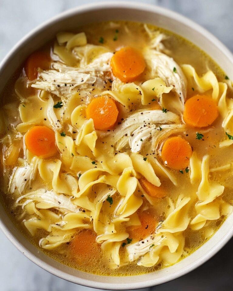 Creamy Chicken Noodle Soup in the Crock Pot Recipe