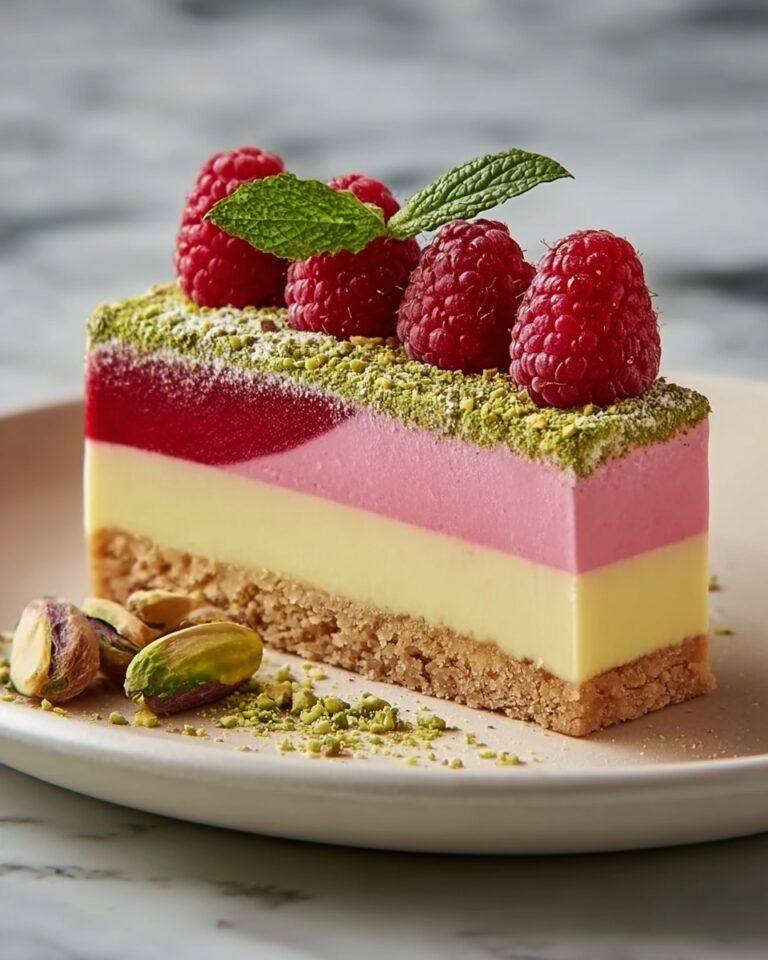 Raspberry Pistachio Entremet Recipe