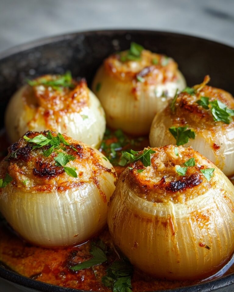 Greek Stuffed Onions (Salantourmasi) Recipe