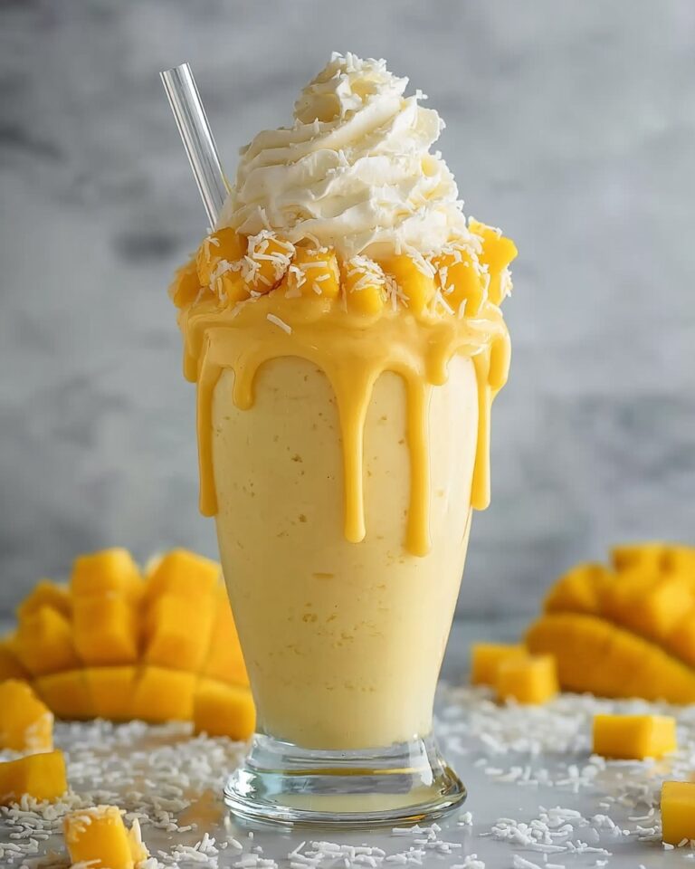 Summer Mango Coconut Float Milkshake Recipe