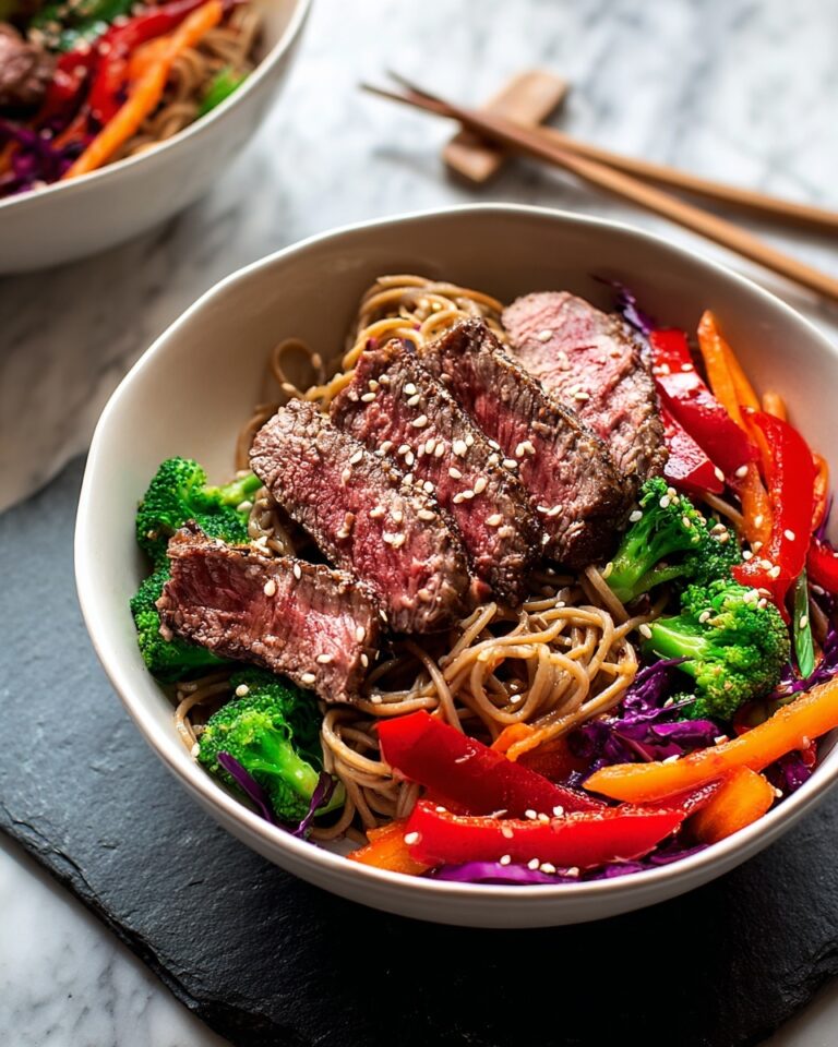 Miso Steak with Noodle Salad Recipe