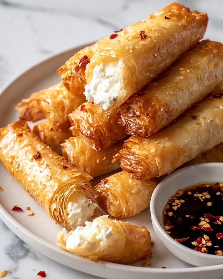 Oven Fried Feta Rolls with Chili Honey Recipe