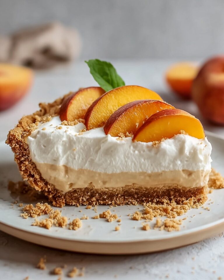 No-Bake Peach Cream Pie Recipe