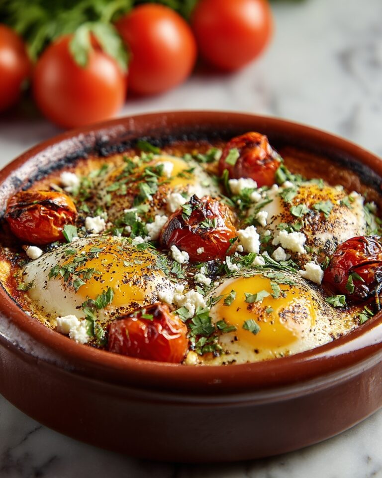 Mediterranean Baked Feta Eggs Recipe