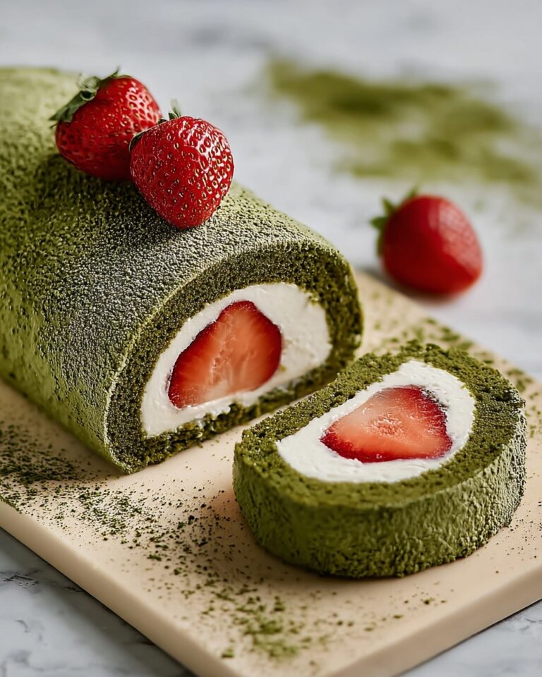 Matcha & Strawberry Roulade Recipe