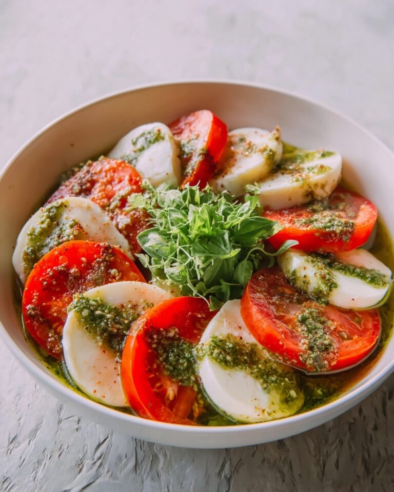 Caprese Salad with Pesto Dressing Recipe