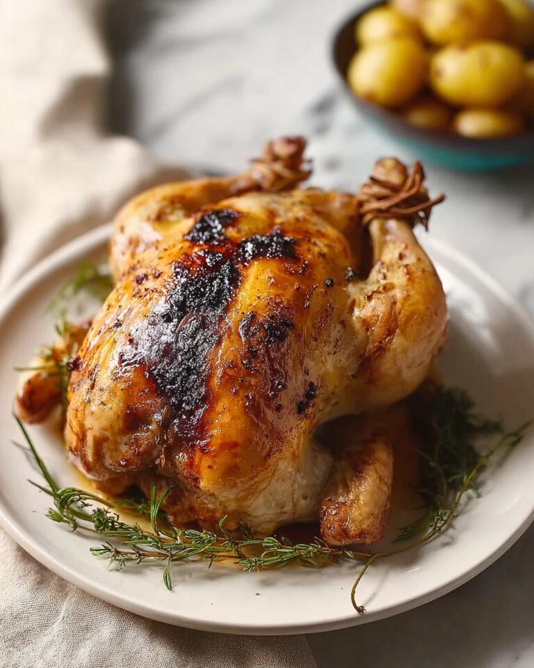 Roast Tarragon Chicken with Crispy Skin Recipe