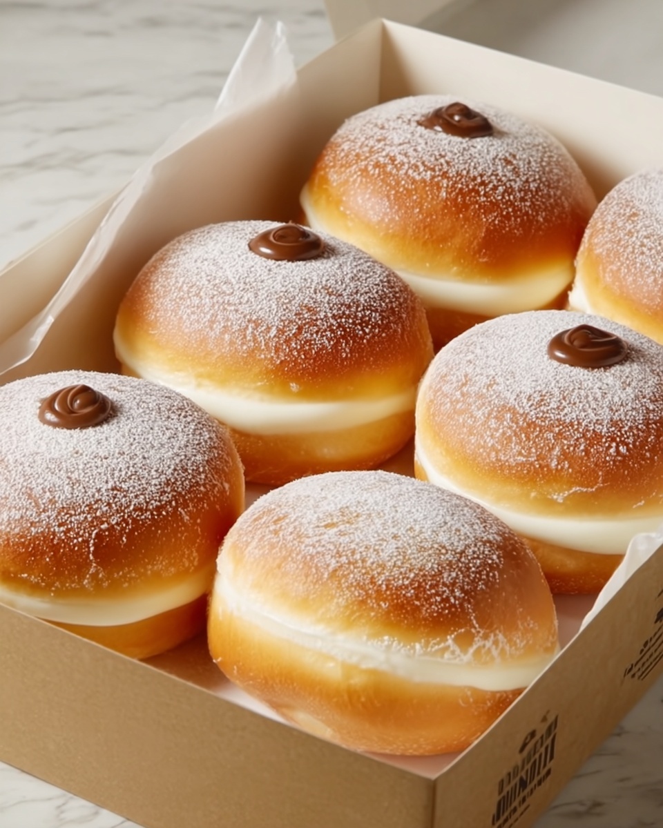 Cream-Filled Donuts with Nutella and Whipped Vanilla Cream Recipe - Recipe Image