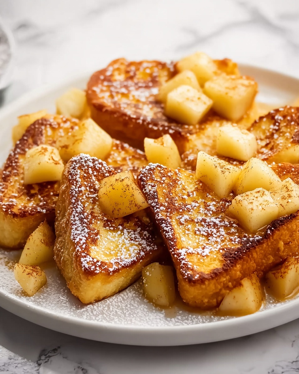 Apple French Toast with Warm Caramelized Apples and Nuts Recipe - Recipe Image
