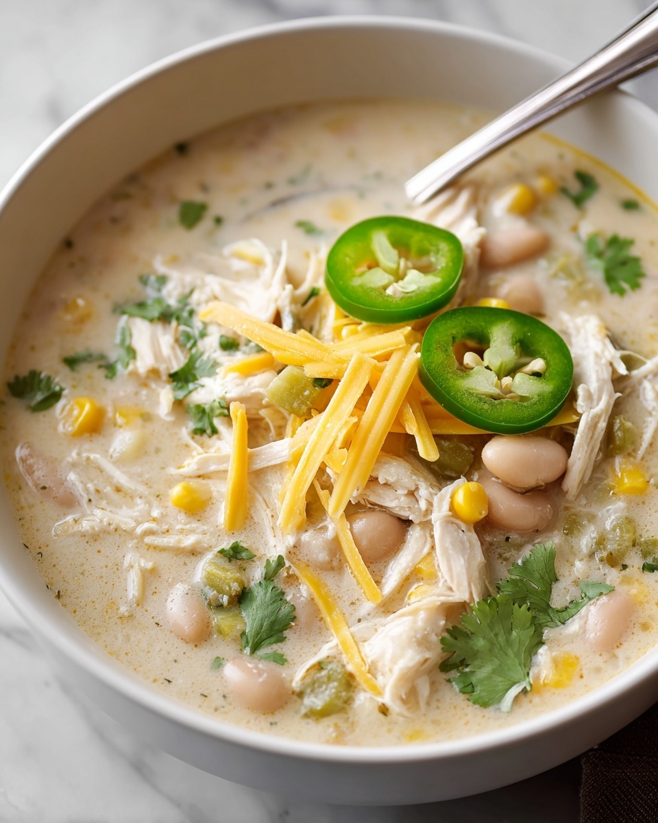 Creamy Crockpot White Chicken Chili Recipe - Recipe Image