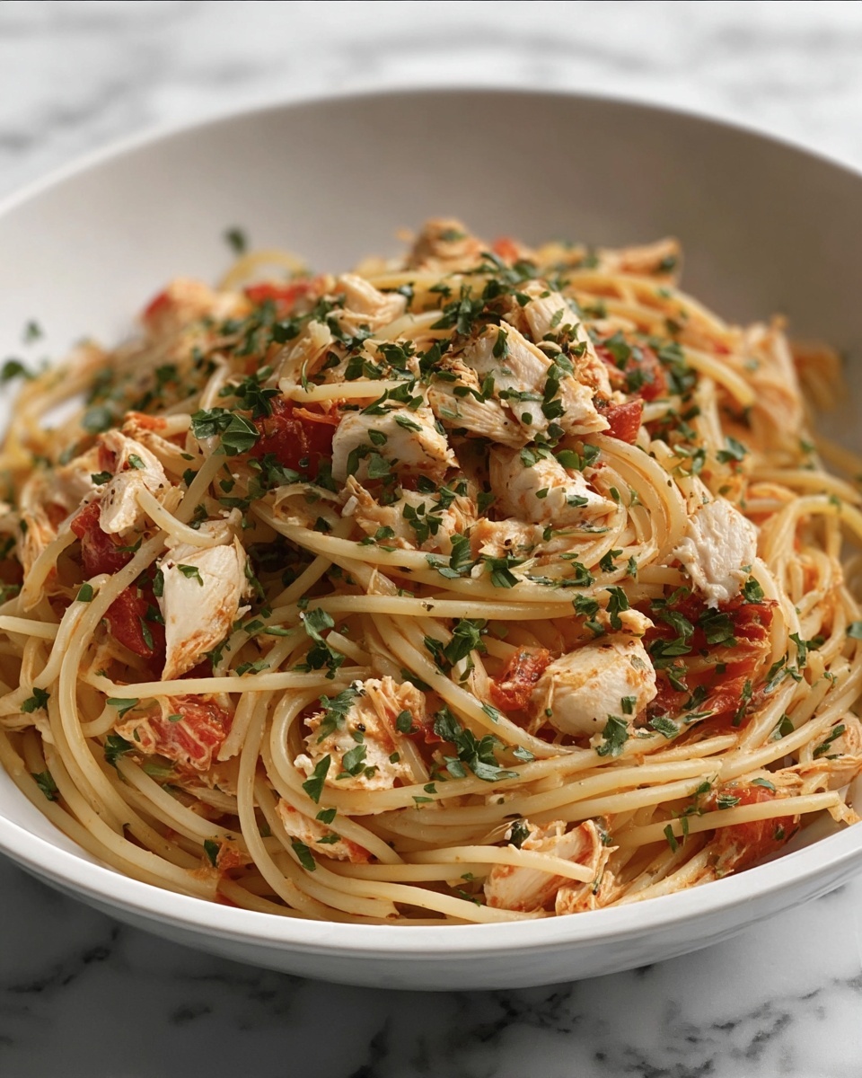 Creamy Chicken Spaghetti Bake Recipe - Recipe Image