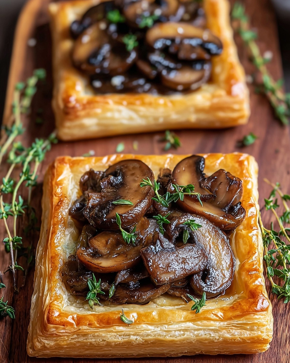 Mushroom Puff Pastry Tarts Recipe - Recipe Image