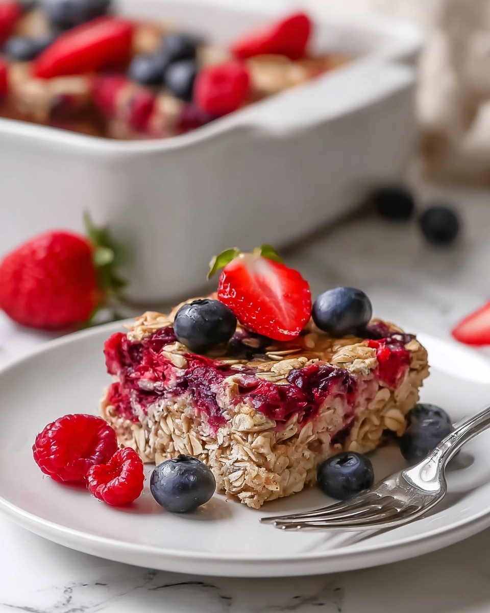 Mixed Berry Baked Oatmeal Recipe - Recipe Image