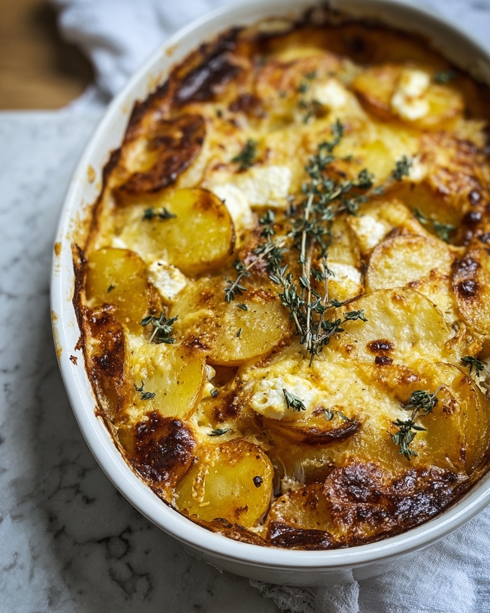 Baked Feta Potatoes Recipe - Recipe Image