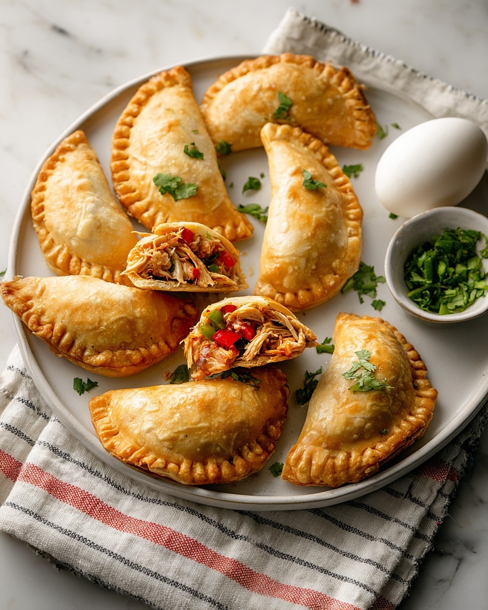 Golden Chicken Empanadas with Flaky Pastry Recipe - Recipe Image