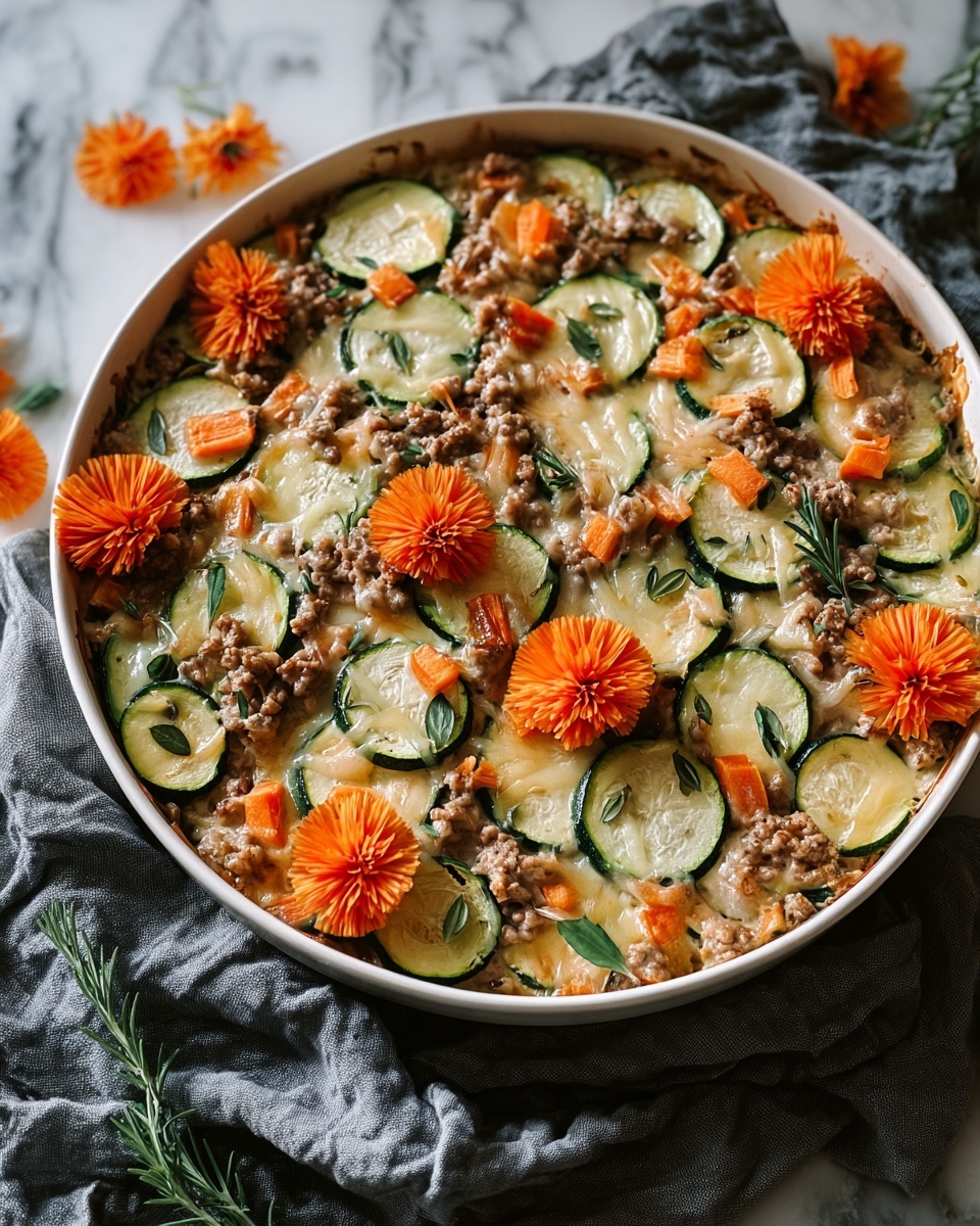 Savory Ground Turkey Zucchini Casserole Recipe - Recipe Image
