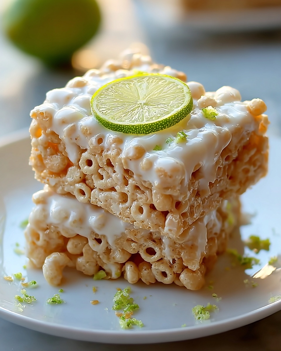 Key Lime Pie Rice Krispie Treats Recipe - Recipe Image