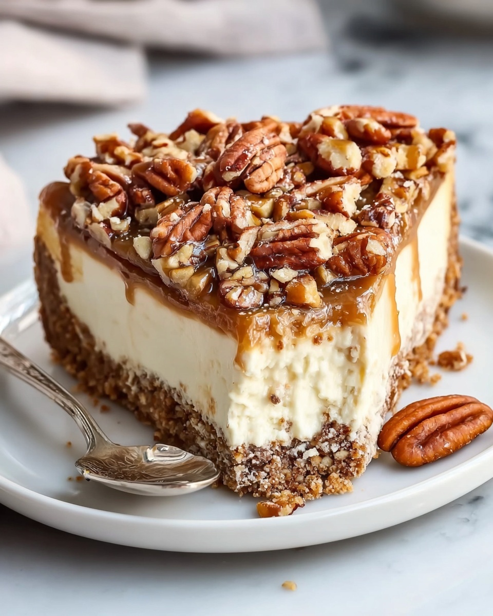 No-Bake Keto Pecan Pie Cheesecake Recipe - Recipe Image