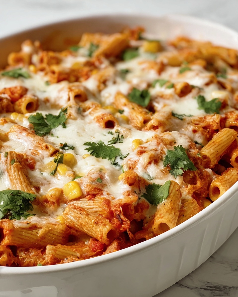 Simple Chicken Enchilada Pasta Bake Recipe - Recipe Image