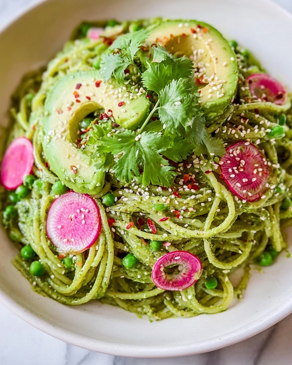 Creamy Green Tahini Noodles Recipe - Recipe Image
