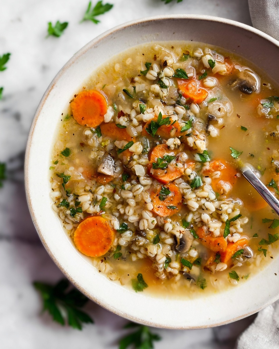Vegan Mushroom Barley Soup Recipe - Recipe Image