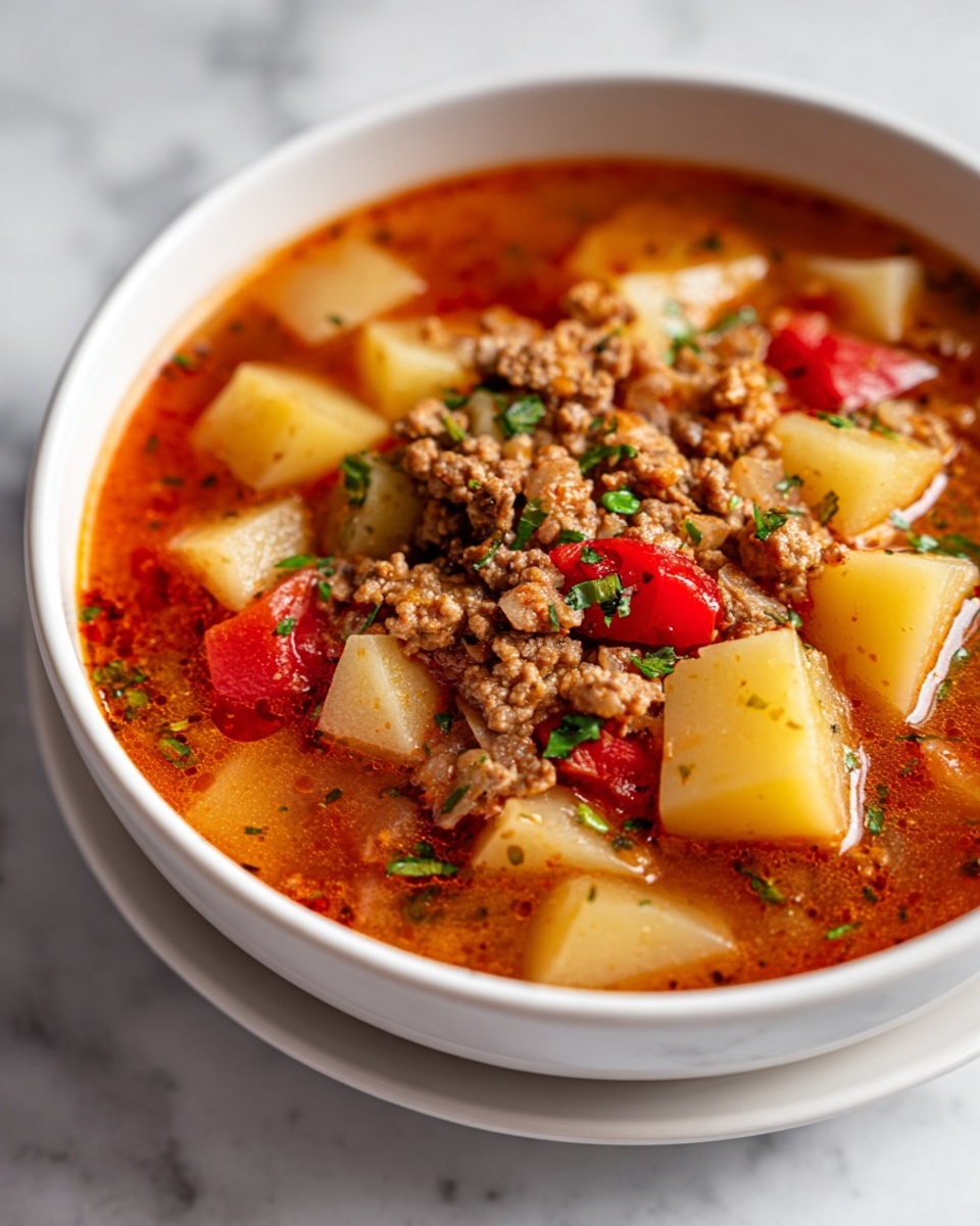 Easy Hamburger Soup Recipe - Recipe Image