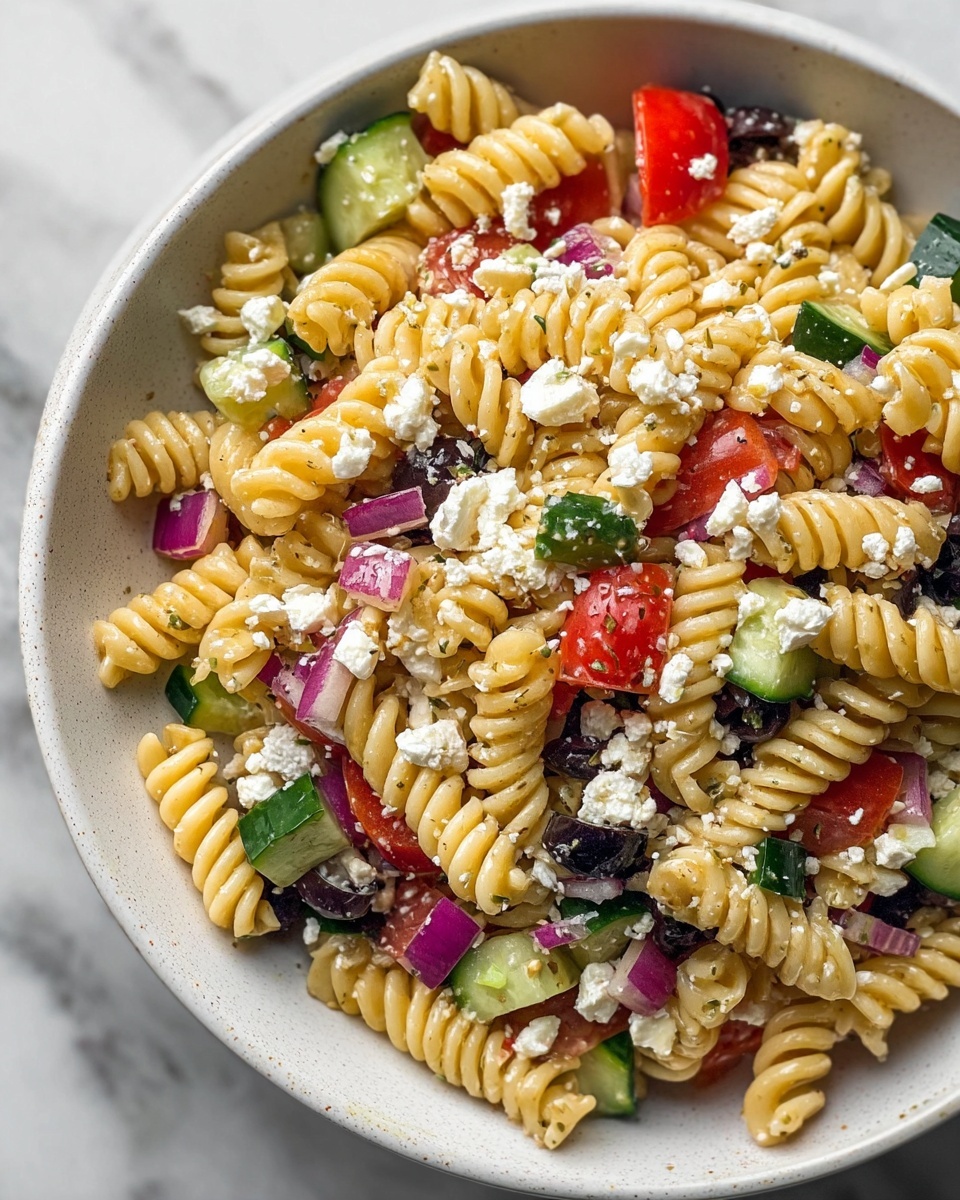 Easy Greek Pasta Salad Recipe - Recipe Image