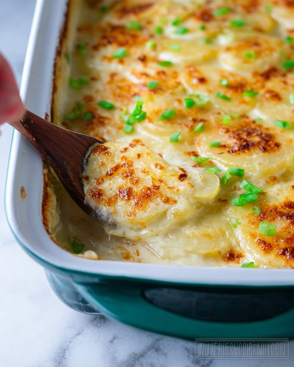 Skinny Scalloped Potatoes with Parmesan Cheese Recipe - Recipe Image