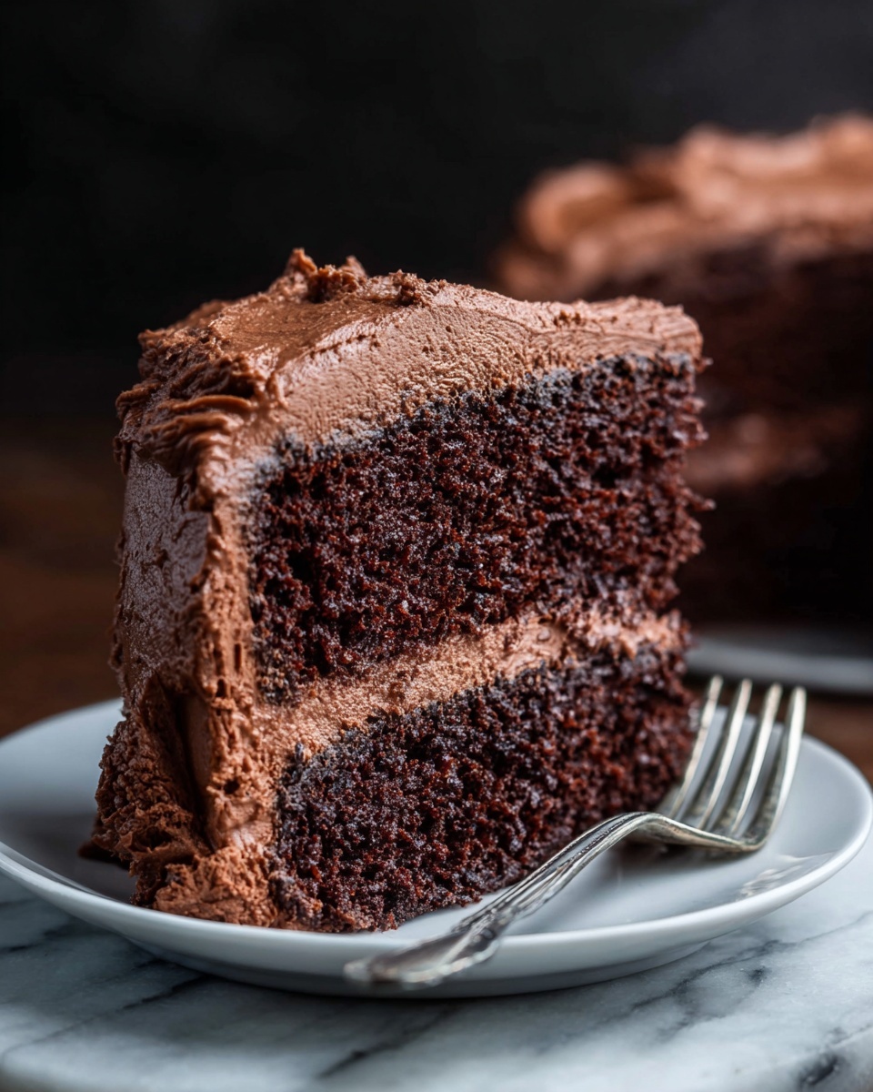Decadent Chocolate Cake with Cream Cheese Frosting Recipe - Recipe Image