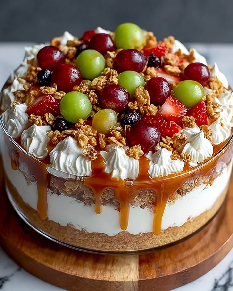 Caramel Crunch Cheesecake Fruit Salad Recipe - Recipe Image