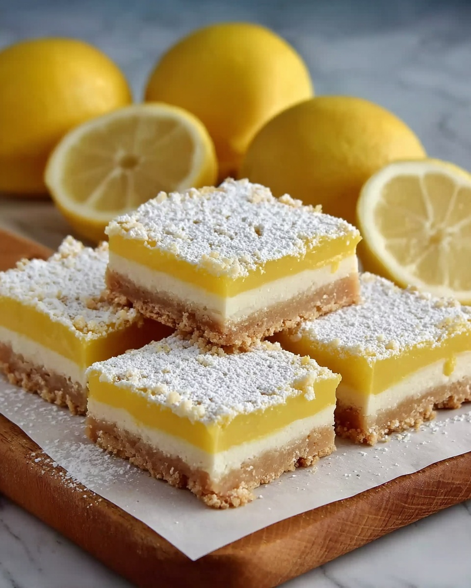 Zesty Cream Cheese Lemon Bars Recipe - Recipe Image