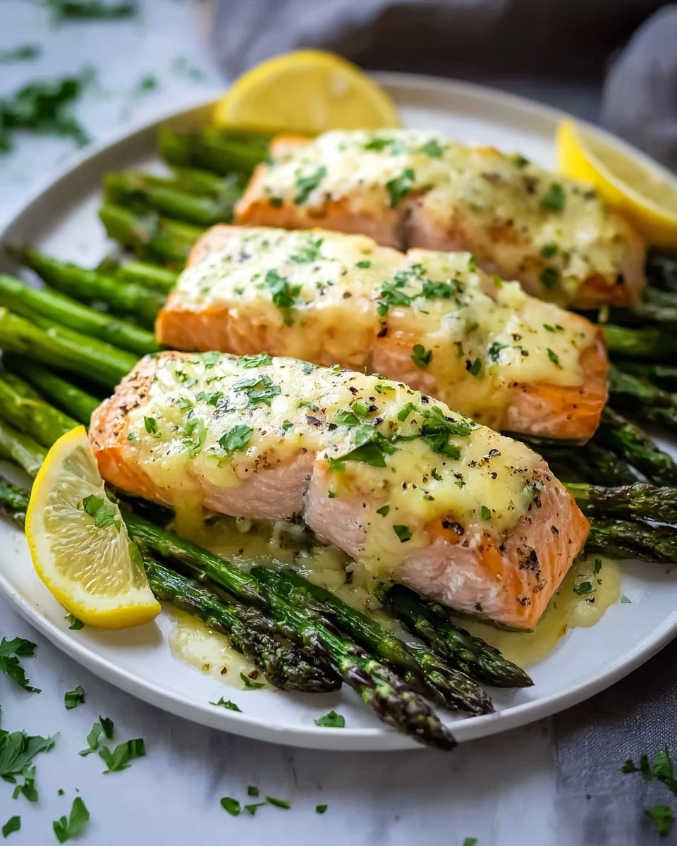 Asparagus-Stuffed Salmon with Lemon Dill Sauce Recipe - Recipe Image