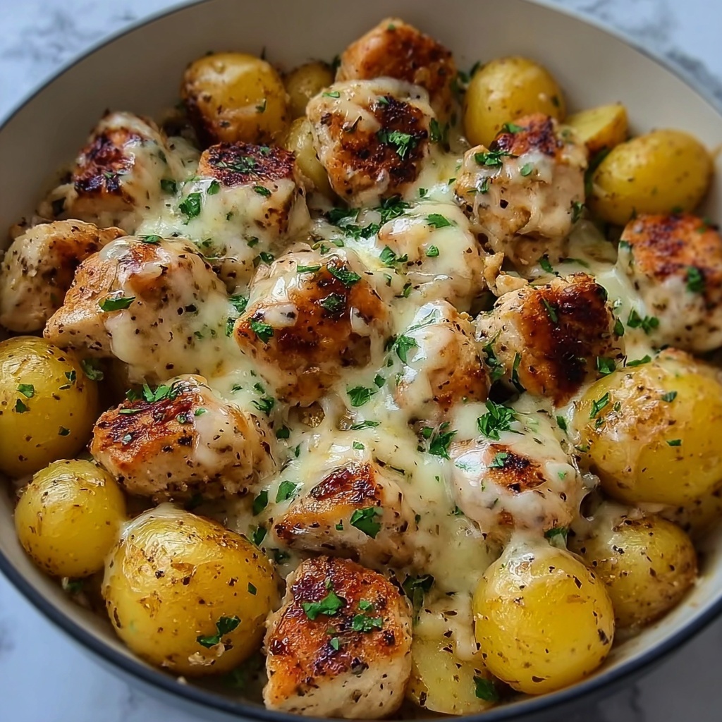 Garlic Parmesan Chicken & Potatoes Recipe - Recipe Image