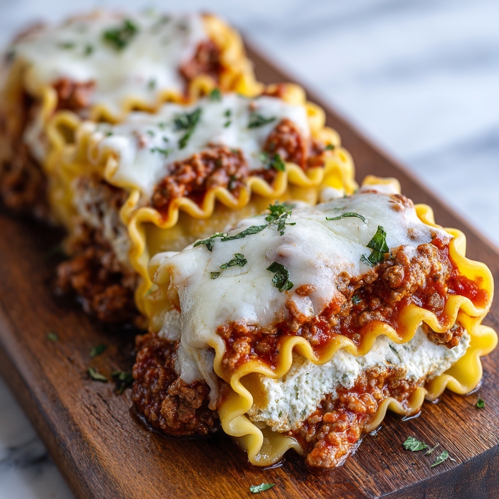 Lasagna Roll-Ups: Cheesy, Saucy, Make-Ahead Magic Recipe - Recipe Image
