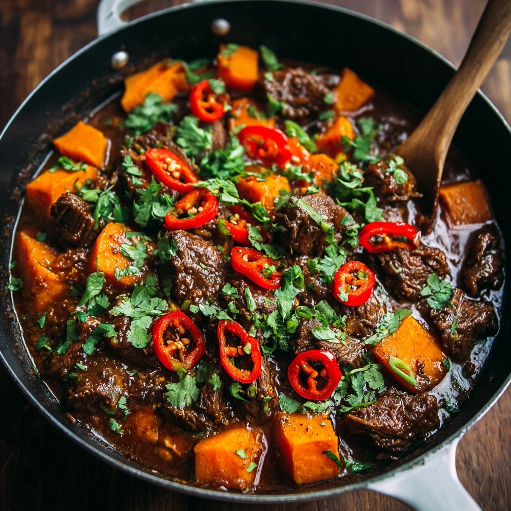 Thai-Inspired Coconut Braised Beef Recipe - Recipe Image