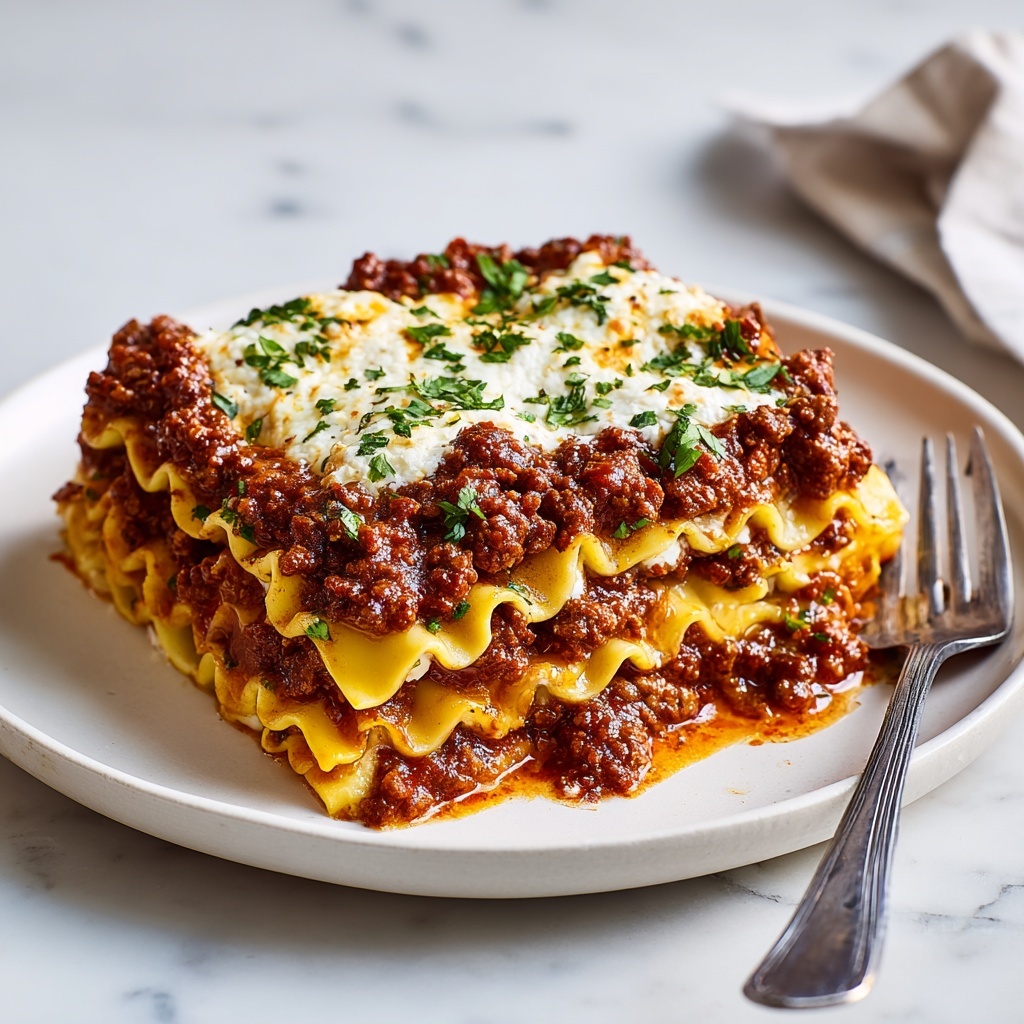 Easy Meat Lasagna Recipe - Recipe Image
