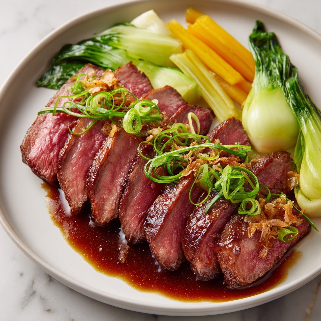 Wafu Roast Beef with Dashi-Soy Sauce and Daikon Recipe - Recipe Image